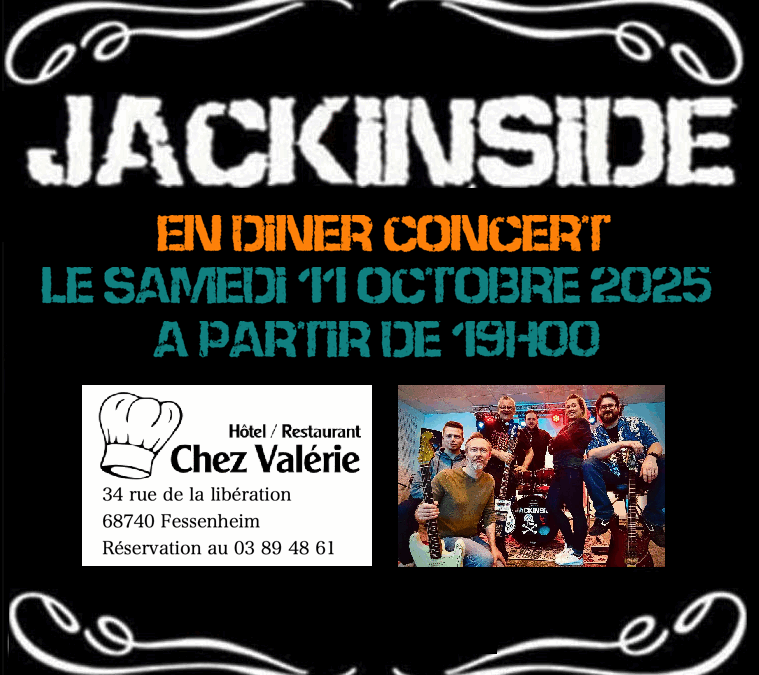 Diner-concert Chez Valérie Fessenheim le 11 octobre 2025